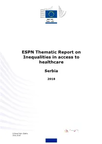 ESPN Thematic Report on Inequalities in Access to Healthcare