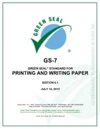 Printing and Writing Paper-GS-7-2021