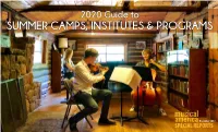 Summer Camps, Institutes & Programs