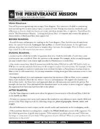 The Perseverance Mission – Looking for Life on Mars ORGANIZER Venn Diagram You Will Be Practicing Making Notes Using a Venn Diagram