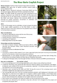 The River Barle Crayfish Project