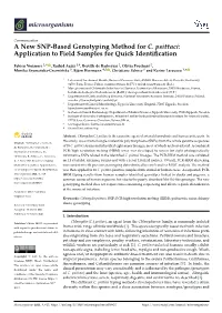 A New SNP-Based Genotyping Method for C. Psittaci: Application to Field Samples for Quick Identiﬁcation