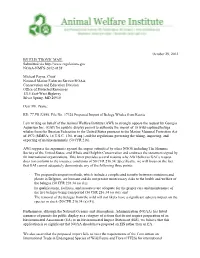 AWI Comments on Permit Application