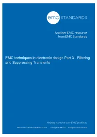 Filtering and Suppressing Transients