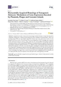 Horizontally Acquired Homologs of Xenogeneic Silencers: Modulators of Gene Expression Encoded by Plasmids, Phages and Genomic Islands