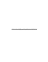 Section Ii: General Abstracting Instructions