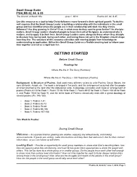 Small Group Guide PSALMS 82, 84, & 85