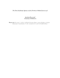 The Fickle Multitude: Spinoza and the Problem of Global Democracy*