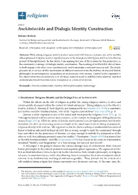 Anekāntavāda and Dialogic Identity Construction