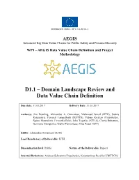 Domain Landscape Review and Data Value Chain Definition