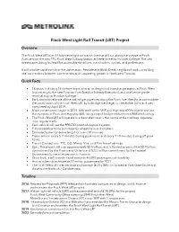 Finch West Light Rail Transit (LRT) Project