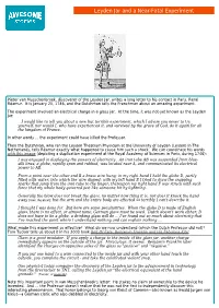 Leyden Jar and a Near-Fatal Experiment