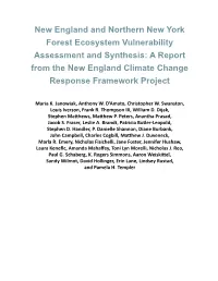 New England and Northern New York Forest Ecosystem Vulnerability Assessment and Synthesis: a Report from the New England Climate Change Response Framework Project