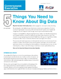 Things You Need to Know About Big Data