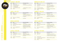 TT LOCK-IN &gt; SCHEDULE