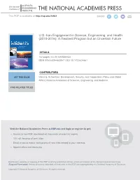 U.S.-Iran Engagement in Science, Engineering, and Health (2010-2016): a Resilient Program but an Uncertain Future