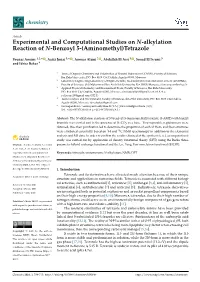 Experimental and Computational Studies on N-Alkylation Reaction of N-Benzoyl 5-(Aminomethyl)Tetrazole