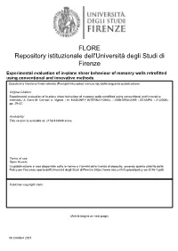 Experimental Evaluation of In-Plane Shear Behaviour of Masonry Walls