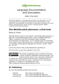 Language Documentation and Description