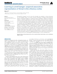 Learning to Smell Danger: Acquired Associative Representation of Threat in the Olfactory Cortex