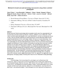 Methods for Broad-Scale Plant Phenology Assessments Using Citizen Scientists’ Photographs