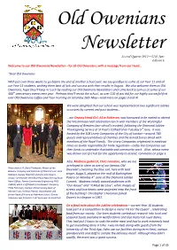 Old Owenians Newsletter June 2012 V2.Pdf