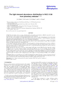 The Light Element Abundance Distribution in NGC 5128 from Planetary Nebulae�,