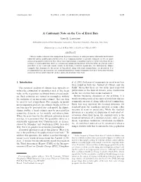 A Cautionary Note on the Use of Error Bars