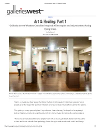 Art & Healing: Part 1