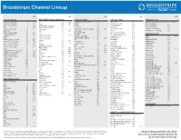 Broadstripe Channel Lineup