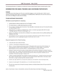 CBC Document – Mar 2020 INFORMATION for ABSEIL