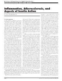 Inflammation, Atherosclerosis, and Aspects of Insulin Action