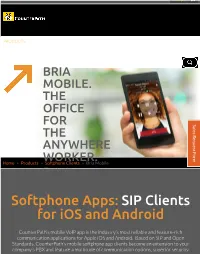 Softphone Apps: SIP Clients for Ios and Android