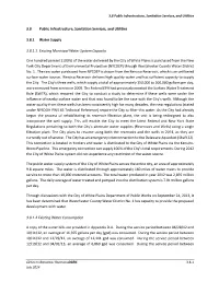3.8 Public Infrastructure, Sanitation Services, and Utilities 3.8.1 Water