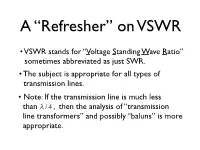 BARS VSWR.Key