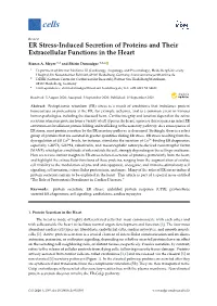 ER Stress-Induced Secretion of Proteins and Their Extracellular Functions in the Heart