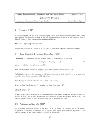 Interactive Proofs 1 1 Pspace ⊆ IP