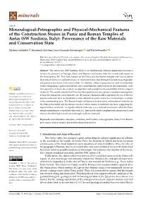 Mineralogical-Petrographic and Physical-Mechanical Features