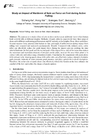 Study on Impact of Hardness of Sole on Force on Feet During Active Falling