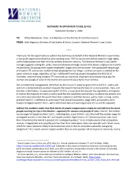 TESTIMONY in OPPOSITION to BILL 22-913 Submitted October 1, 2018