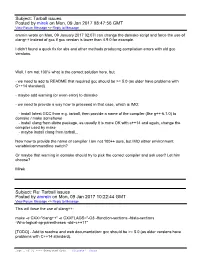 Ultimate++ Forum [TODO] - Add to Readme and Web Documentation: Solutions Like (1) Install Clang++ Or (2) Install Latest GCC