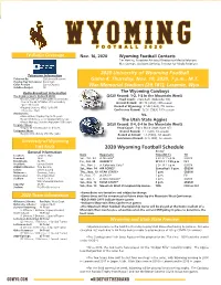 111620Fbreutah State Game Notes.Indd