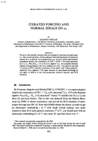 Iterated Forcing and Normal Ideals on &lt;Emphasis Type="Italic