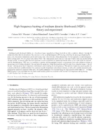 MDF): Theory and Experiment