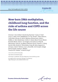 New-Born DNA-Methylation, Childhood Lung Function, and The