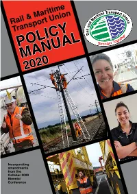 Policy Manual 2020