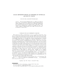 SMALL REPRESENTATIONS of INTEGERS by INTEGRAL QUADRATIC FORMS 1. Introduction and Statement of Results the Question of Effective