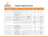 Tuition Programme Data