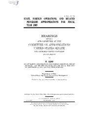 110–756 State, Foreign Operations, and Related Programs Appropriations for Fiscal Year 2009