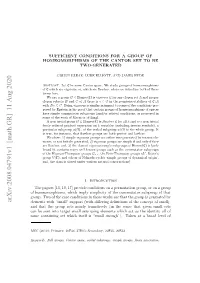 Arxiv:2008.04791V1 [Math.GR] 11 Aug 2020 Oecnann E Hc Tefi Saleog”.Tkna Broad a at Taken Ide the Enough”)